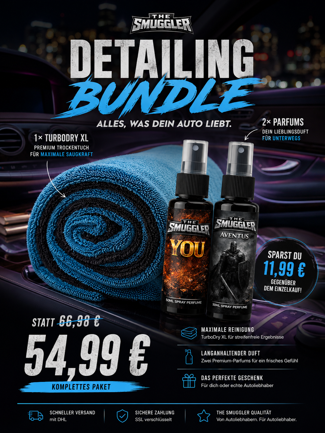 Detailing Bundle – TurboDry XL + 2 Premium-Düfte