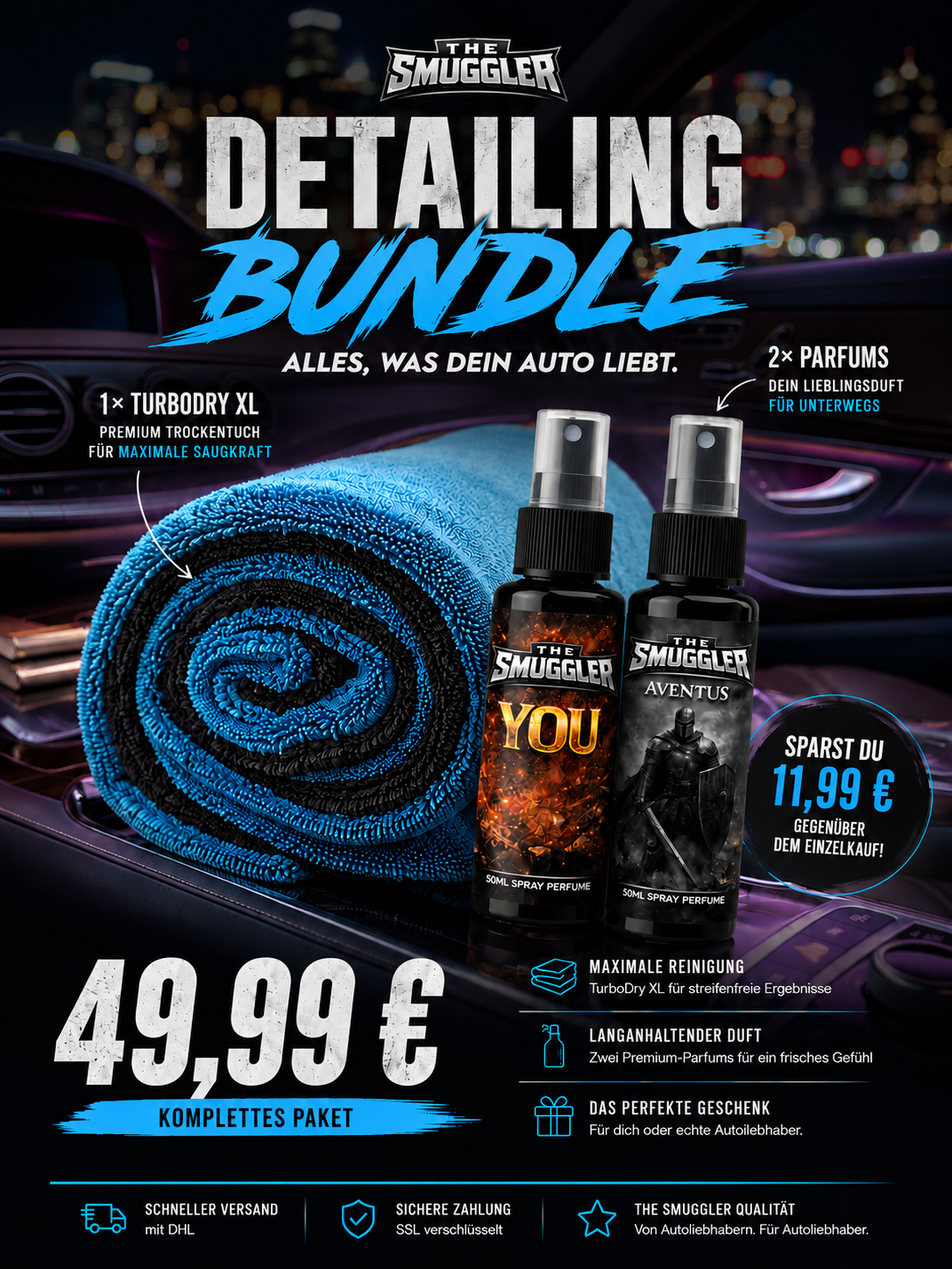 Detailing Bundle – TurboDry XL + 2 Premium-Düfte
